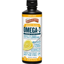 Рыбий жир и Омега 3, 6, 9 Barlean's Omega-3 Fish Oil Lemon Creme Омега 3 из рыбьего жира 1500 мг 454 гелевых капсул