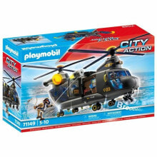 Toy set Playmobil Police Plane City Action Plastic