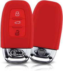 Чехлы для автомобильных брелоков ASARAH Premium Silicone Key Case Compatible with Audi, Protective Car Key Cover - Red AI 3BKL