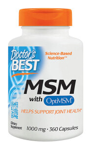 Glucosamine, Chondroitin, MSM doctor&#039;s Best MSM with OptiMSM® -- 1000 mg - 360 Capsules