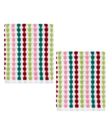 Nicole Miller jolly Dot 2-Pack Cotton Hand Towel Set, 28