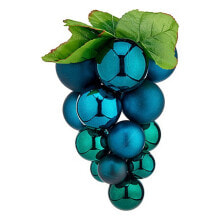 Christmas Bauble Grapes Small Blue Plastic 14 x 14 x 25 cm