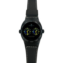 Мужские наручные часы с ремешком Мужские наручные часы с черным кожаным ремешком Montres de Luxe 09BK-3003