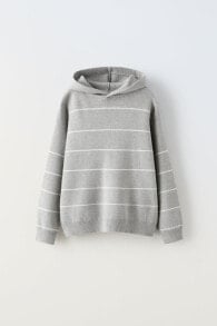 Striped knit sweatshirt