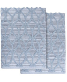 Linum Home textiles Alev Jacquard 2 Piece Turkish Cotton Bath Towel Set