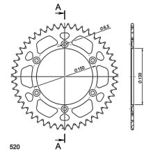 SUPERSPROX Aluminium 47D RAL245X47BLU rear sprocket