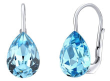 Ювелирные серьги silver earrings with blue Swarovski ® Crystals SILVEGOVSW080E