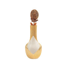 Vase Romimex White Golden Ceramic 14 x 28 x 14 cm