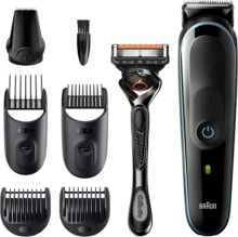 Trymer Braun Braun All-in-one trimmer MGK5345 Cordless, Number of length steps 13, Black/Blue