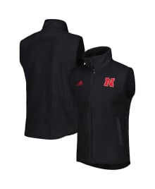 adidas men's Black Nebraska Huskers Full-Zip Vest
