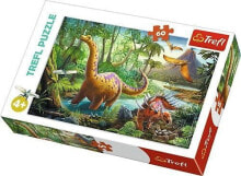 Купить пазлы для детей Trefl: Пазл с динозаврами, 60 элементов, Trefl "Wędrówki Dinozaurów" (GXP-645413)