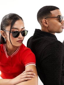 Купить мужские солнцезащитные очки AJ Morgan: AJ Morgan grad school round sunglasses in matte black