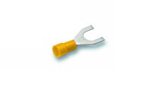 Cimco 180168 - Fork terminal - Copper - Straight - Yellow - Tin-plated copper - Polyamide (PA)