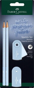 Купить письменные ручки Faber-Castell: Faber-Castell FABER-CASTELL Schreibset Sparkle sky blue BK