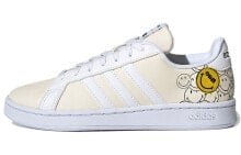 SMILEY x adidas neo GRAND COURT 低帮 板鞋 女款 米黄 / Кроссовки Adidas neo GRAND COURT SMILEY GY5001