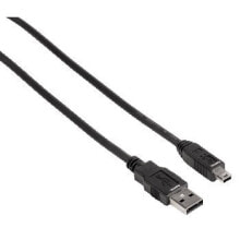 Hama USB 1.8m USB кабель 1,8 m USB A Mini-USB B Черный 00074201