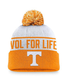 Nike men's White/Tennessee Orange Tennessee Volunteers Local Peak Cuffed Knit Hat with Pom