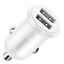 BASEUS Grain Pro 24W 2.4A 2xUSB-A White CCALLP-02 Car Charger