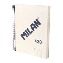 MILAN A4 Spiral Notebook With Hard Cover Lined Paper 120 Sheets 7 mm