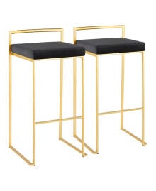 Lumisource fuji Gold Bar Stool, Set of 2