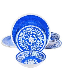 Elama floral Nelly 12 Piece Melamine Dinnerware Set, Service for 4