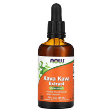 Витамины и БАДы для нервной системы NOW Foods, Kava Kava Extract Liquid, 2 fl oz (59 ml)