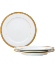 Noritake crestwood Gold Set of 4 Dinner Plates, Service For 4