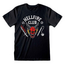 HEROES Official Stranger Things Hellfire Club Logo Black Short Sleeve T-Shirt