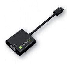 Techly IDATA-HDMI-VGA4 кабельный разъем/переходник HDMI C VGA Черный