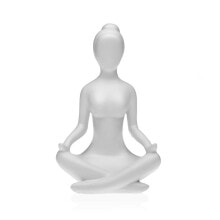 Decorative Figure Versa White Yoga 12 x 20 x 10 cm Resin