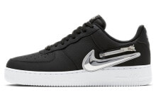 Nike Air Force 1 Low 解构 拉链 换钩 低帮 板鞋 男女同款 黑色 / Кроссовки Nike Air Force 1 Low CW6558-001