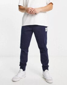 New Look – Jogginghose in Marineblau mit Einsätzen