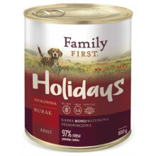 FAMILY FIRST Holidays Adult Beef With Beets 800g Wet Dog Food