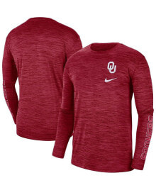 Men's Crimson Oklahoma Sooners Velocity Legend Team Performance Long Sleeve T-shirt