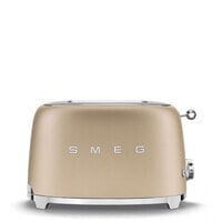 SMEG toaster TSF01CHMEU (Champagne) - 2 slice(s) - Gold - Plastic - Stainless steel - Buttons - Level - Rotary - China - 950 W