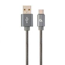 CABLEXPERT Premium Spiral Metal USB-C Cable 1 m