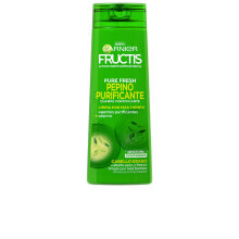 Мужские шампуни и гели для душа Garnier Fructis Pure Fresh Shampoo with Cucumber Extract  Освежающий шампунь с экстрактом огурца для жирных волос 360 мл