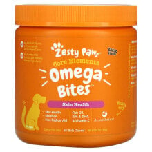 Omega Bites For Dogs, Skin Health, All Ages, Bacon, 90 Soft Chews, 12.7 oz (360 g)