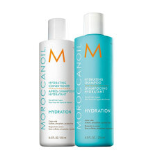 Sets of hair products moroccanoil Hydrating Conditioner für alle Haartypen, 250 ml + Feuchtigkeitsspendendes Shampoo