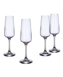Villeroy & Boch ovid Flute Champagne Glass, Set of 4