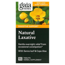 Растительные экстракты и настойки Gaia Herbs, Natural Laxative, 90 Tablets
