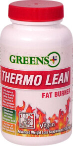 Жиросжигатели greens Plus ThermoLean Комплекс жиросжигающих ингредиентов: ацетил-L-карнитин, кофеин, салицин, теобромин и хлорогеновая кислота из зеленых кофейных зерен 120 веганских капсулы