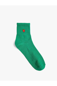Basic Soket Çorap Çilek Işlemeli