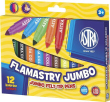 Фломастеры для рисования для детей Astra felt tip pens 12 colors jumbo (202175)