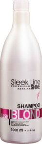 Stapiz Sleek Line Blush Blond Shampoo Восстанавливающий и придающий блеск шампунь для светлых волос 1000 мл