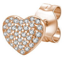 Женские ювелирные серьги Single earrings in bronze Heart with Zircon Storie RZO047