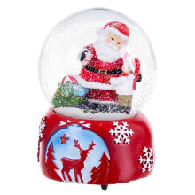 Ёлочный шарик Разноцветный Стеклянный полистоун Дед Мороз 10,5 x 10,5 x 14,8 cm