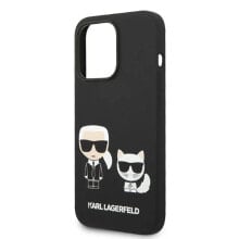 KARL LAGERFELD Klhmp14Lsskck iPhone 14 Pro 6.1 Liquid Silicone Karl&Choupette phone case