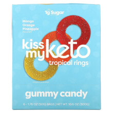 Kiss My Keto, Gummy Candy, арбуз, 6 пакетиков по 50 г (1,76 унции)