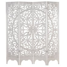 Folding screen Alexandra House Living White Wood 160 x 2,4 x 180 cm